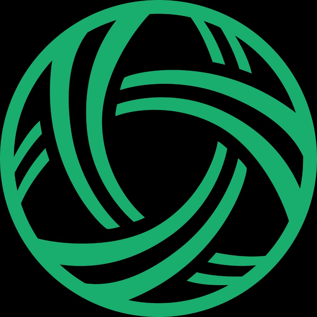 Renovaré icon green light on dark